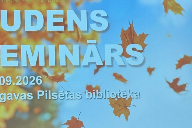 Jelgavas novada pagastu bibliotēku speciālistu Rudens seminārs