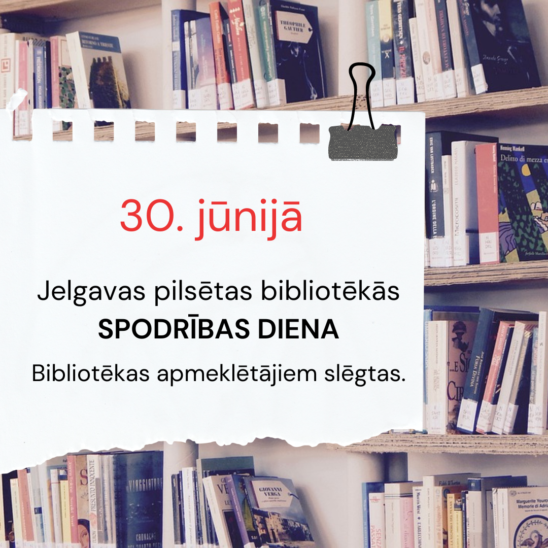 30. jūnijā bibliotēkās Spodrības diena