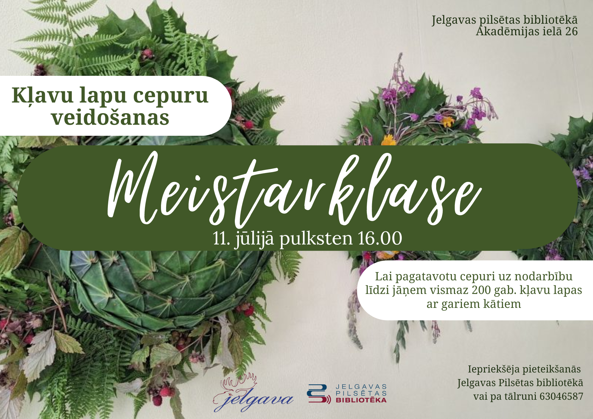 Aicinājums uz kļavu lapu cepuru meistarklasi