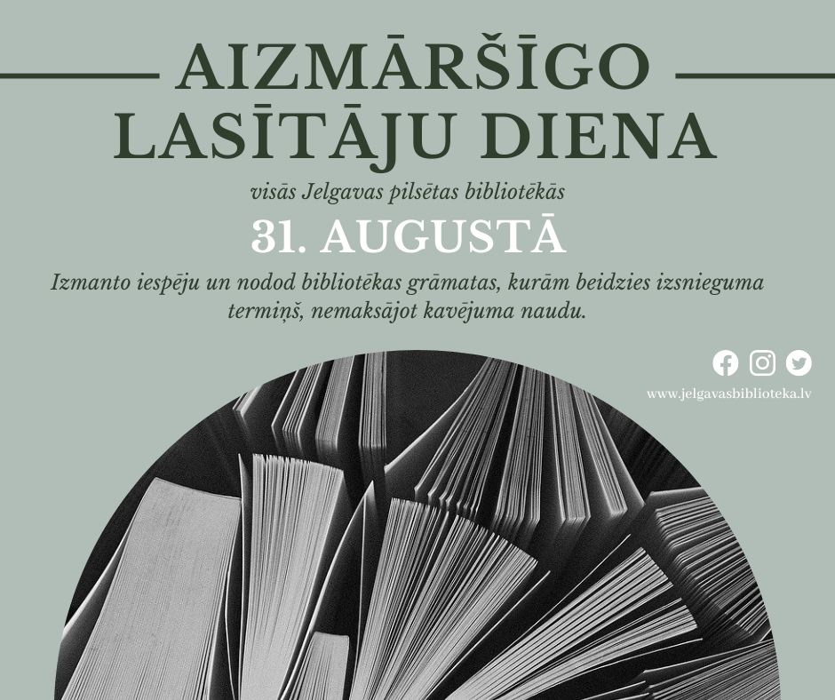 Aizmāršīgo lasītāju diena pilsētas bibliotēkās
