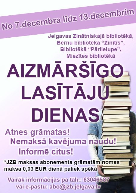 Aizmāršīgo lasītāju dienas pilsētas bibliotēkās