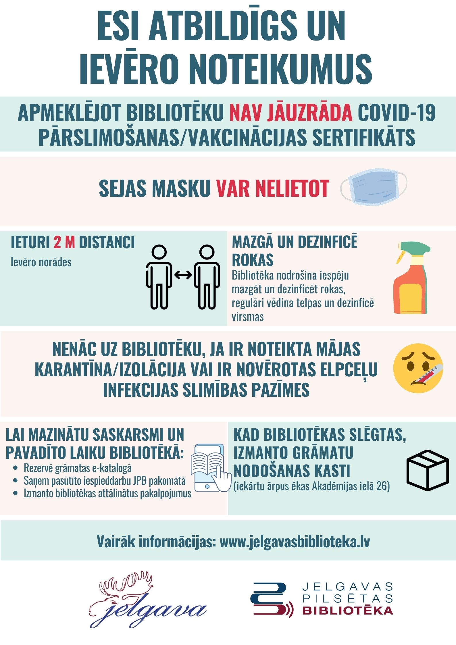 Aktuāla informācija par bibliotēku apmeklējumu