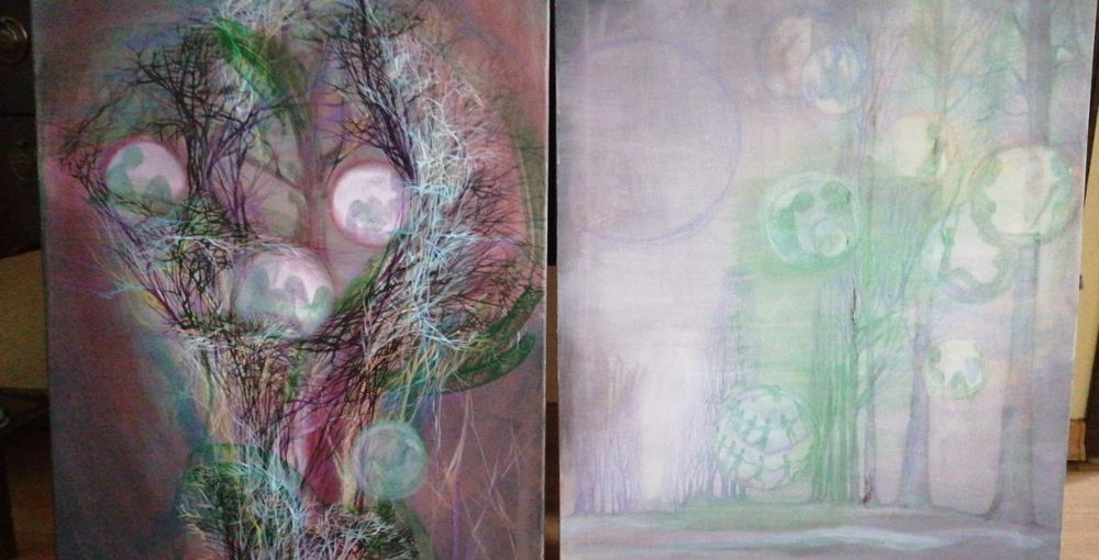 Bibliotēkā autoru kolektīva gleznu izstāde “Vox Femina” – “Sievietes balss”