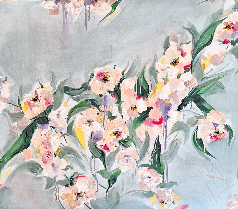 Bibliotēkā skatāma Ineses Kalv gleznu izstāde “Fragmenti”