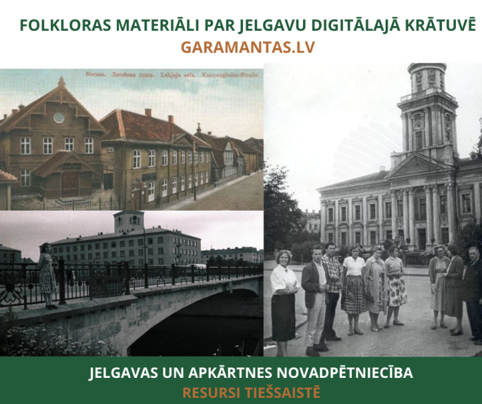 Folkloras materiāli par Jelgavu digitālajā krātuvē garamantas.lv 