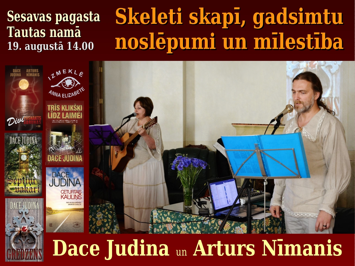 Grāmatu svētkos tikšanās ar rakstnieci Daci Judinu