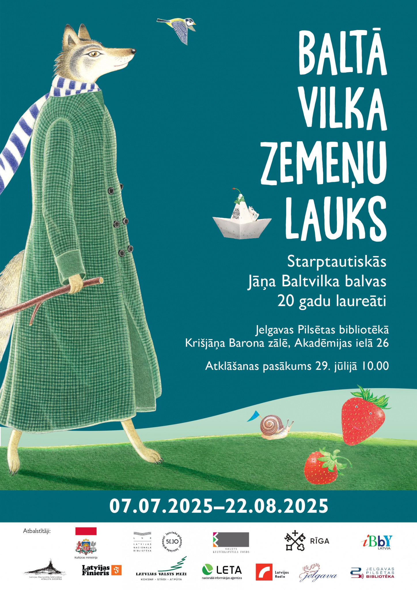 Izstāde “Baltā Vilka zemeņu lauks” savu ceļojumu pa Latviju sāk Jelgavā