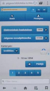 Jelgavas bibliotēku kopkataloga mobilā versija