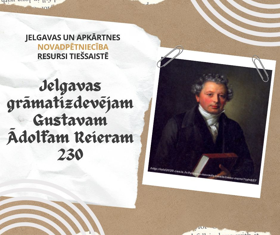 Jelgavas grāmatizdevējam Gustavam Ādolfam Reieram 230