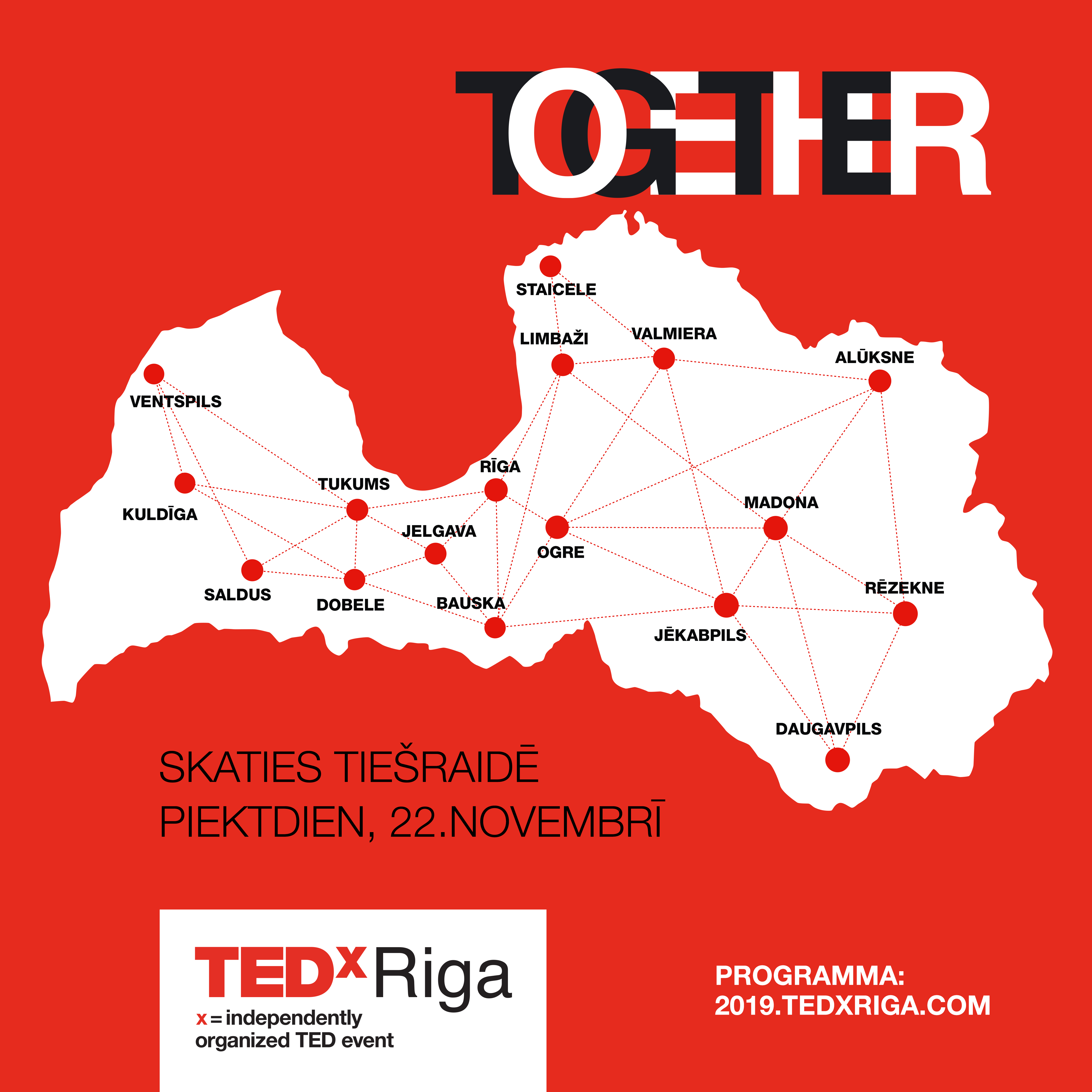 Jelgavas pilsētas bibliotēkā notiks ideju foruma „TEDxRiga 2019” tiešraide  no Latvijas Nacionālās bibliotēkas