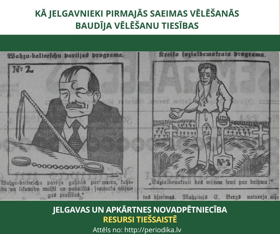 Kā jelgavnieki pirmajās Saeimas vēlēšanās baudīja vēlēšanu tiesības