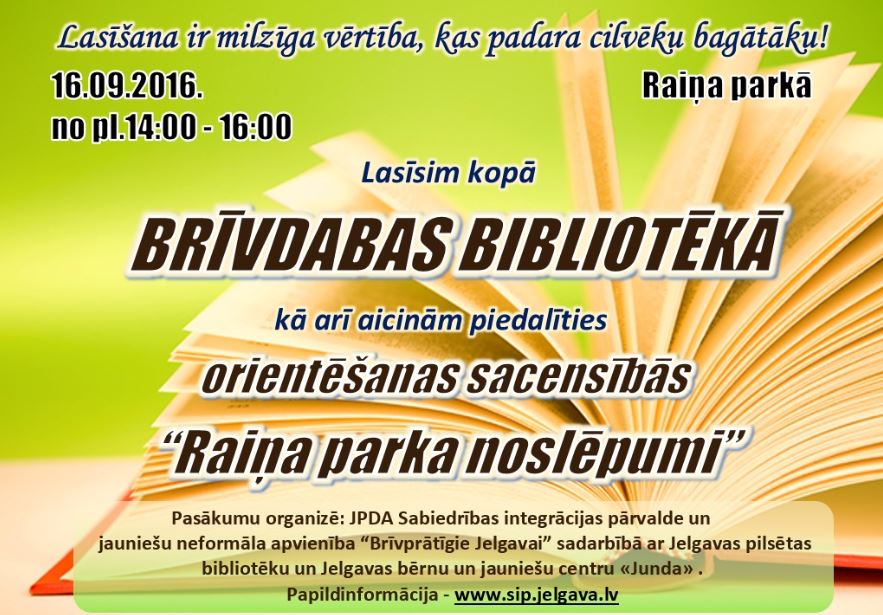 Lasīsim kopā “Brīvdabas bibliotēkā”