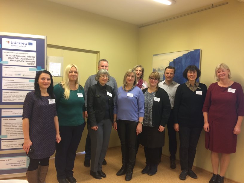Latvijas-Lietuvas pārrobežu projekta “Pašapkalpošanās bibliotēkas dažādām paaudzēm” (LLI-110) partneri tiekas Liepājā