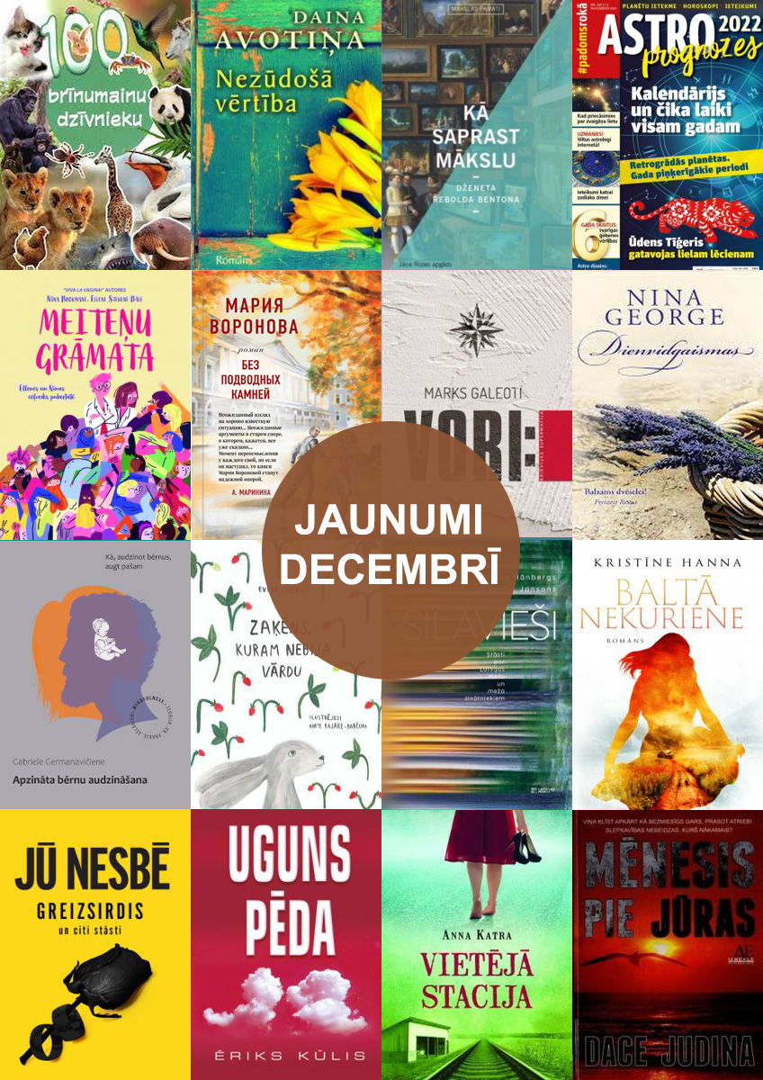 Pilnas kupenas grāmatām jeb decembra jaunumi