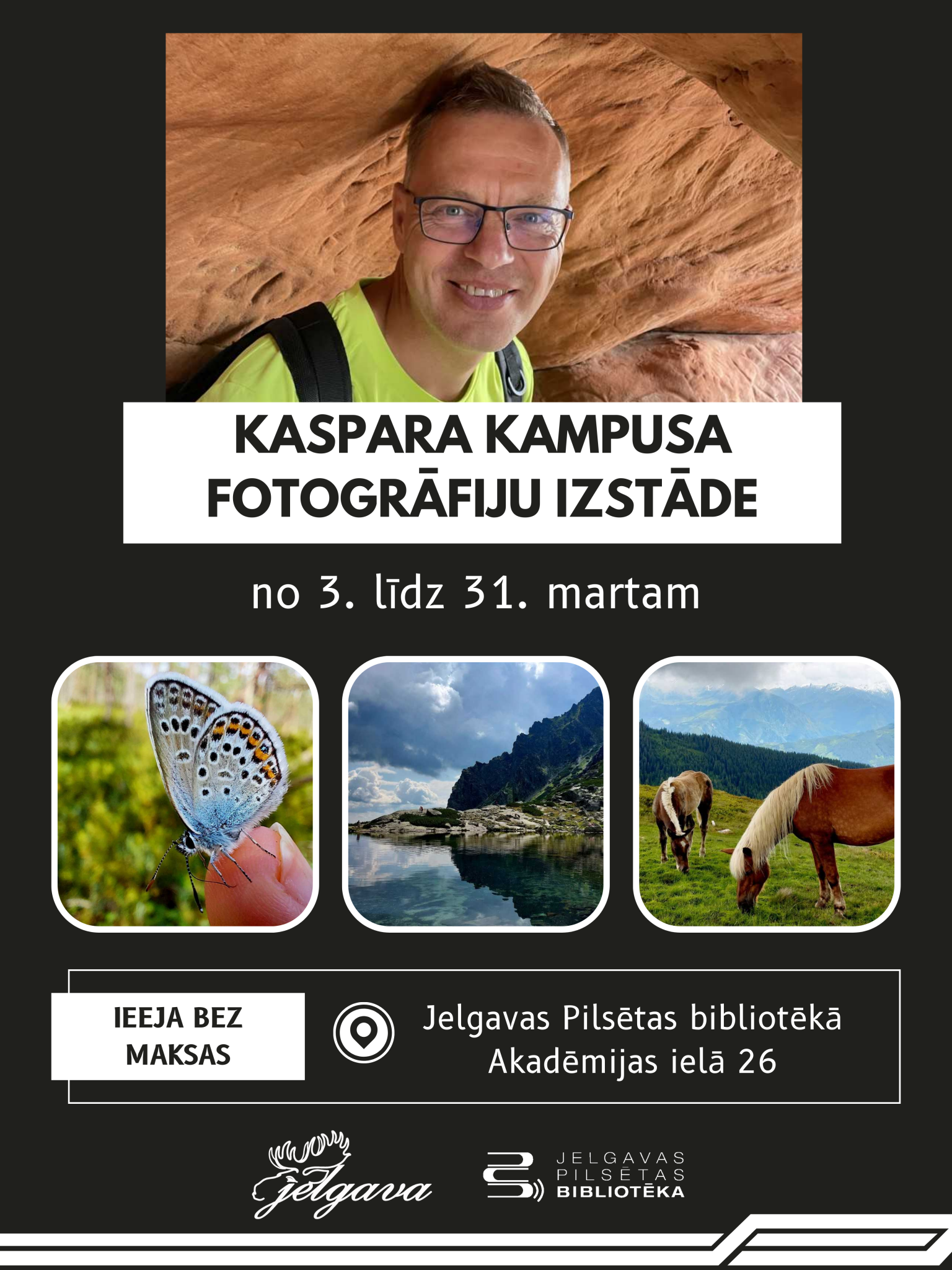 Pilsētas bibliotēkā skatāma Kaspara Kampusa fotogrāfiju izstāde