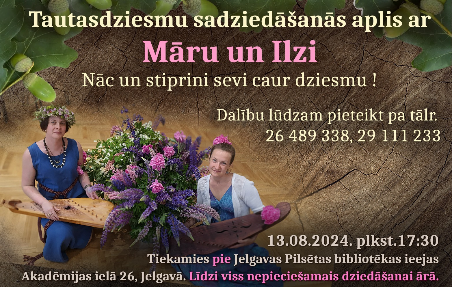 Tautasdziesmu sadziedāšanās aplis ar Ilzi un Māru