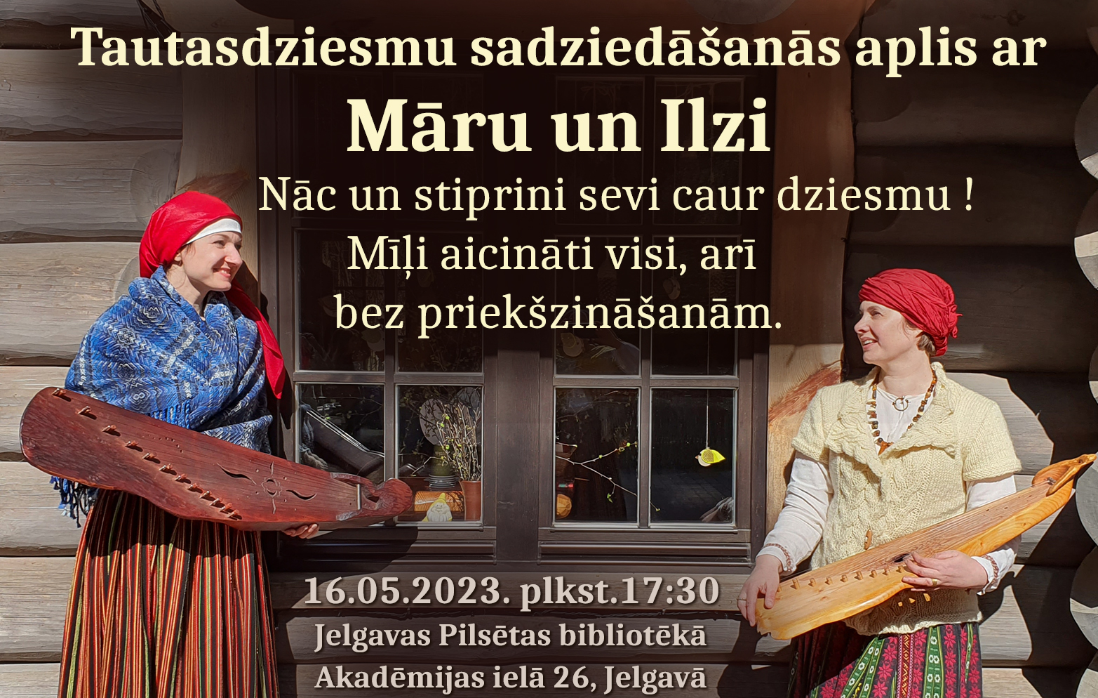 Tautasdziesmu sadziedāšanās aplis ar Māru un Ilzi 