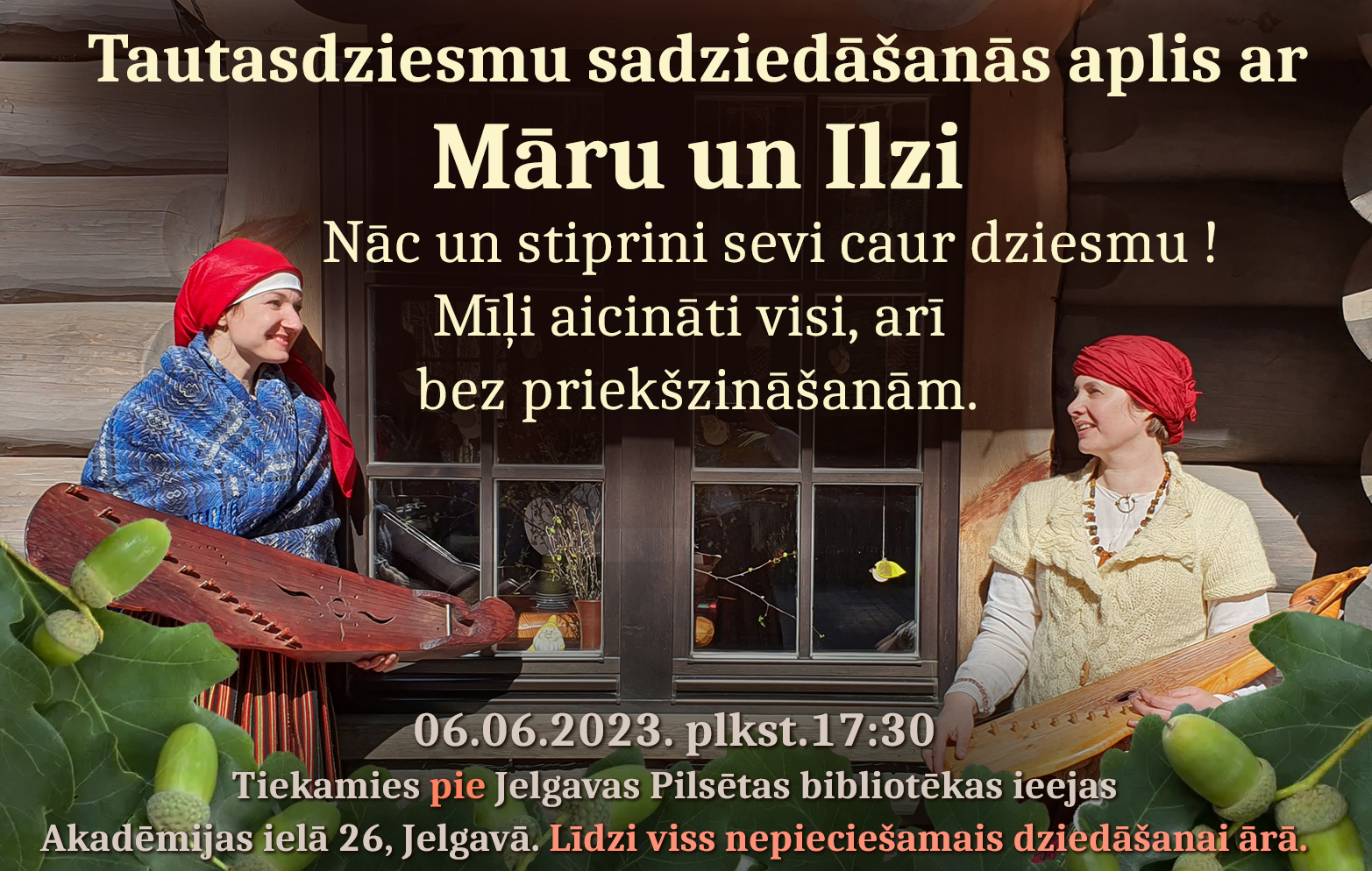 Tautasdziesmu sadziedāšanās aplis ar Māru un Ilzi