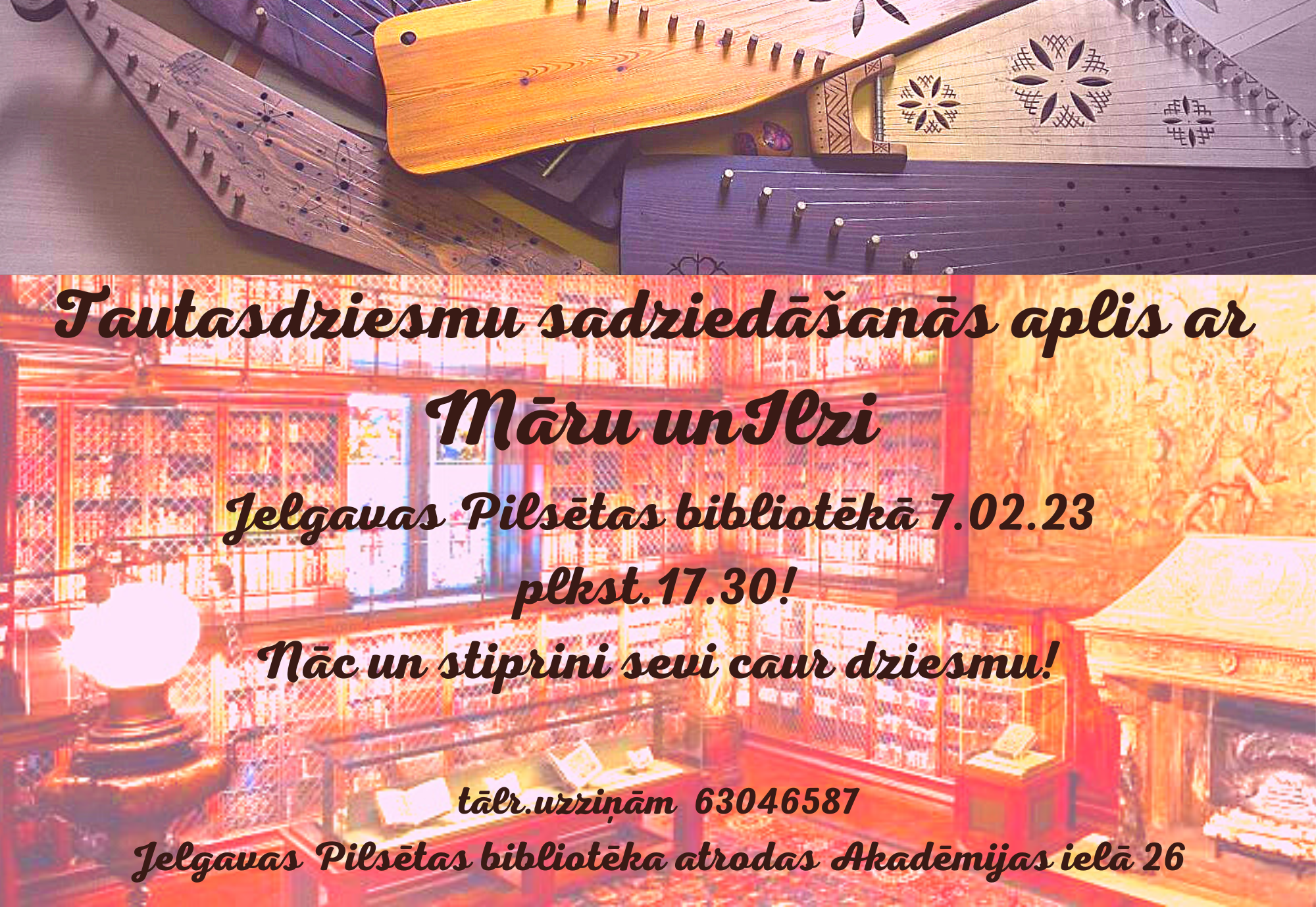 Tautasdziesmu sadziedāšanās vakars ar Māru un Ilzi