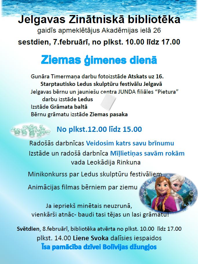 Ziemas ģimenes diena bibliotēkā