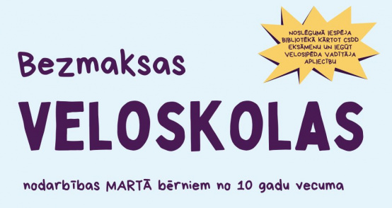 Piedāvājam bezmaksas Veloskolas nodarbības pavasara brīvlaikā