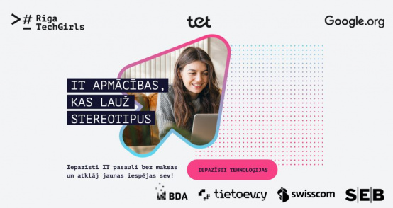 Aicina pieteikties populārākajām Riga TechGirls bezmaksas mācībām – “Iepazīsti Tehnoloģijas”