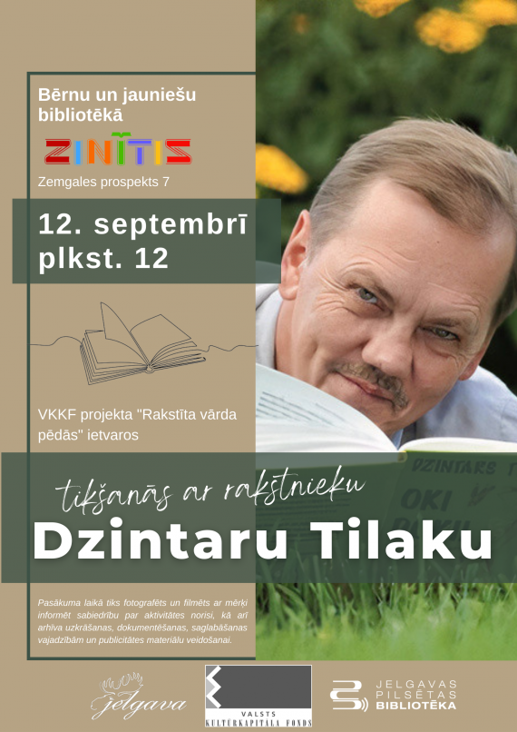Bērnu bibliotēkā “Zinītis” – tikšanās ar rakstnieku Dzintaru Tilaku