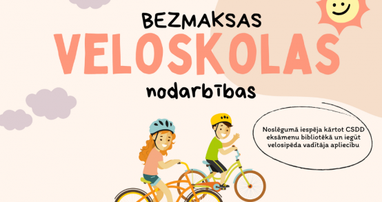 Bibliotēkas aicina uz Veloskolas nodarbībām pavasara brīvlaikā