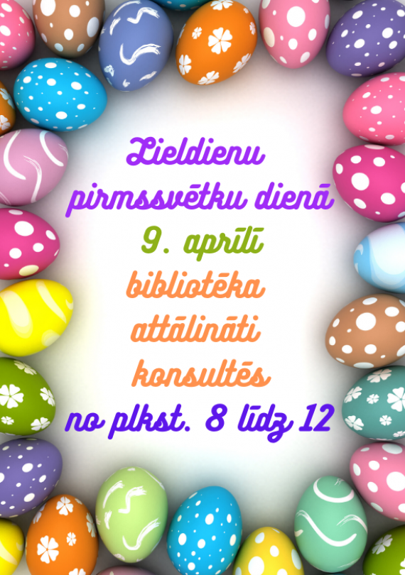 Bibliotēkas darba laiks pirmssvētku dienā