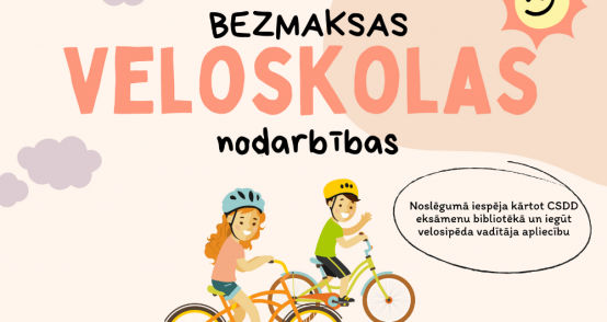 Bibliotēkas piedāvā bezmaksas Veloskolas nodarbības vasarā