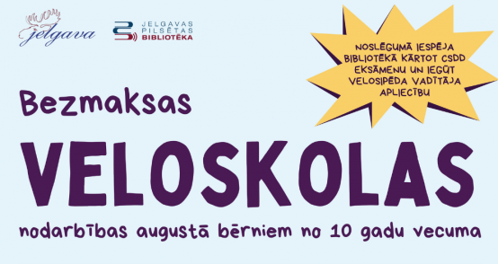 Bibliotēkas piedāvā bezmaksas Veloskolas nodarbības