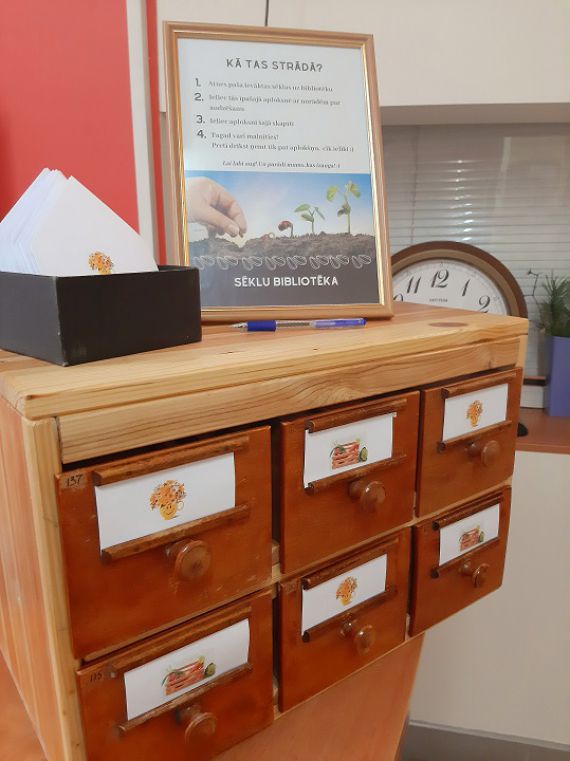 Darbu sāk sēklu bibliotēka