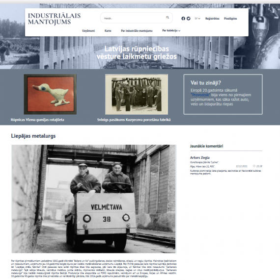 Digitālā kolekcija “Industriālais mantojums” piedāvā izzināt Latvijas rūpniecības vēsturi cauri gadsimtiem