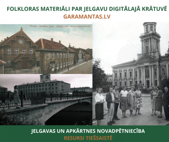 Folkloras materiāli par Jelgavu digitālajā krātuvē garamantas.lv 