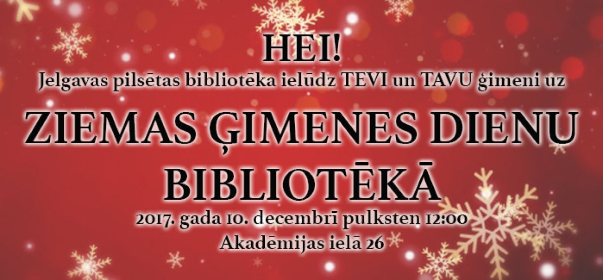 Ģimenes diena Jelgavas pilsētas bibliotēkā