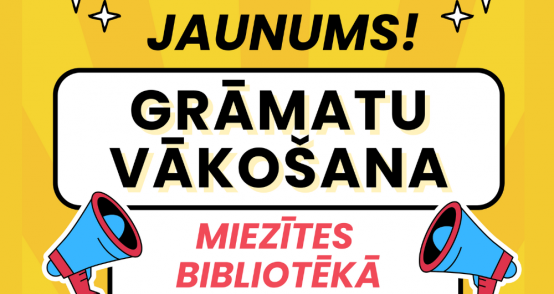 Grāmatu vākošana tagad pieejama arī Miezītes bibliotēkā