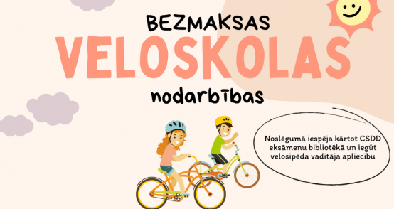 Izsludina papildu bezmaksas Veloskolas nodarbības bibliotēkā “Zinītis”