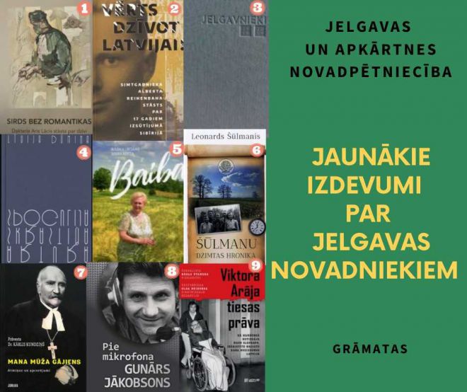 Jaunākie izdevumi par Jelgavas novadniekiem