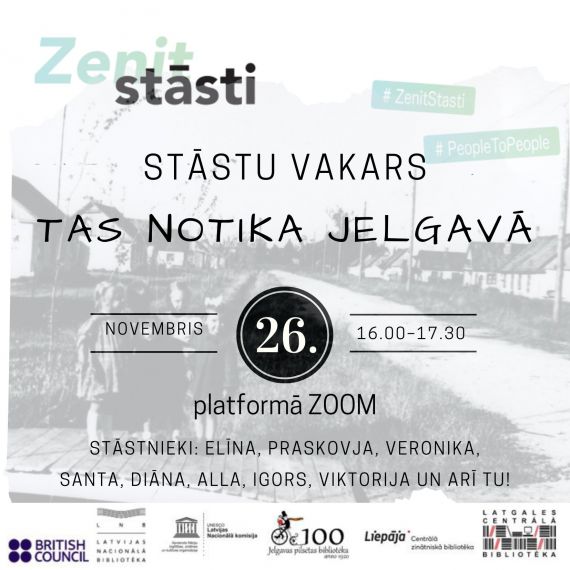 Jelgavā norisināsies pirmais “ZENIT stāstu” vakars