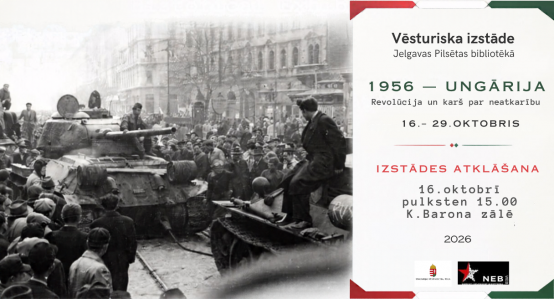 Jelgavas Pilsētas bibliotēkā atklās izstādi par 1956. gada Ungārijas revolūciju 
