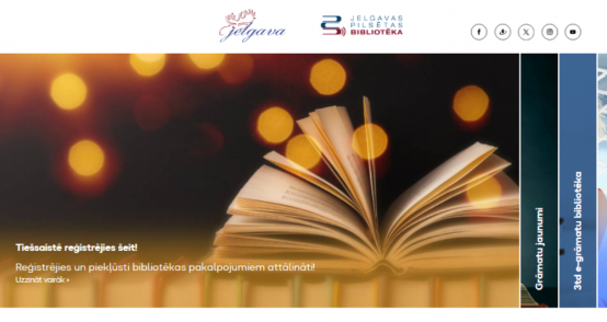 Jelgavas Pilsētas bibliotēkai tapusi jauna tīmekļvietne