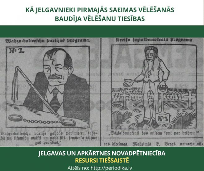 Kā jelgavnieki pirmajās Saeimas vēlēšanās baudīja vēlēšanu tiesības