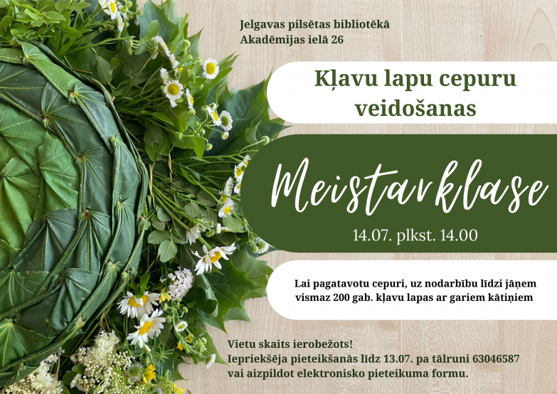 Kļavu lapu cepuru veidošanas meistarklase