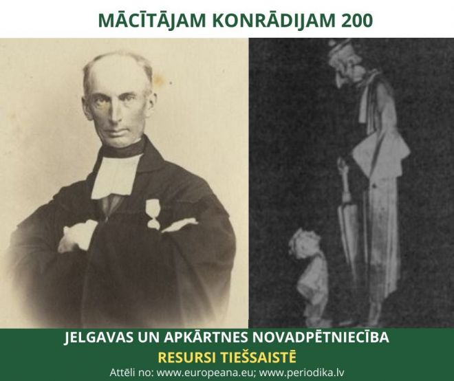 Mācītājam Konrādijam 200. Viņš mīlēja sauli kā ķirzaka. (T. H. Pantēnijs)