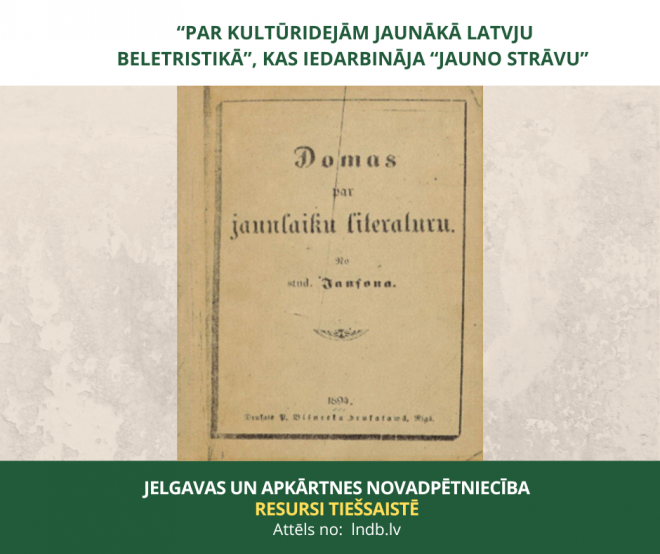 “Par kultūridejām jaunākā latvju beletristikā”, kas iedarbināja “jauno strāvu”