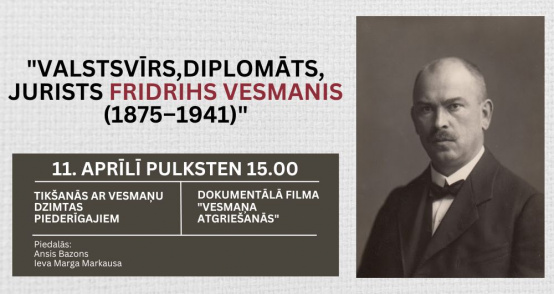 Pilsētas bibliotēka ielūdz uz tikšanos ar Fridriha Vesmaņa dzimtas piederīgajiem
