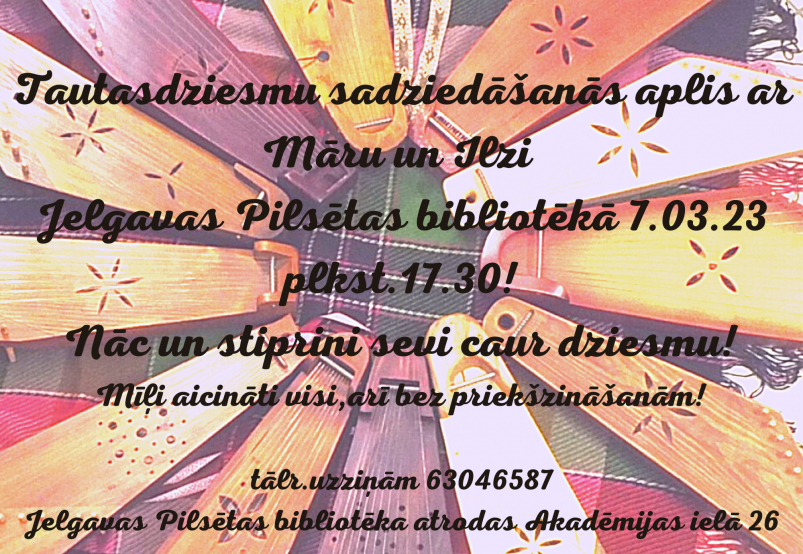 Tautasdziesmu sadziedāšanās aplis ar Māru un Ilzi 