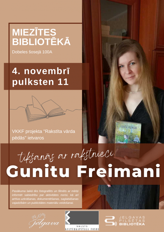 Tikšanās ar rakstnieci Gunitu Freimani Miezītes bibliotēkā